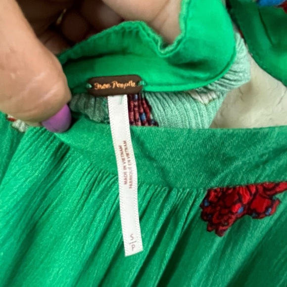 Free People Bali Birds of Paradise Floral Flowy Strapless Wide Leg Jumpsuit SZ S - Picture 8 of 15